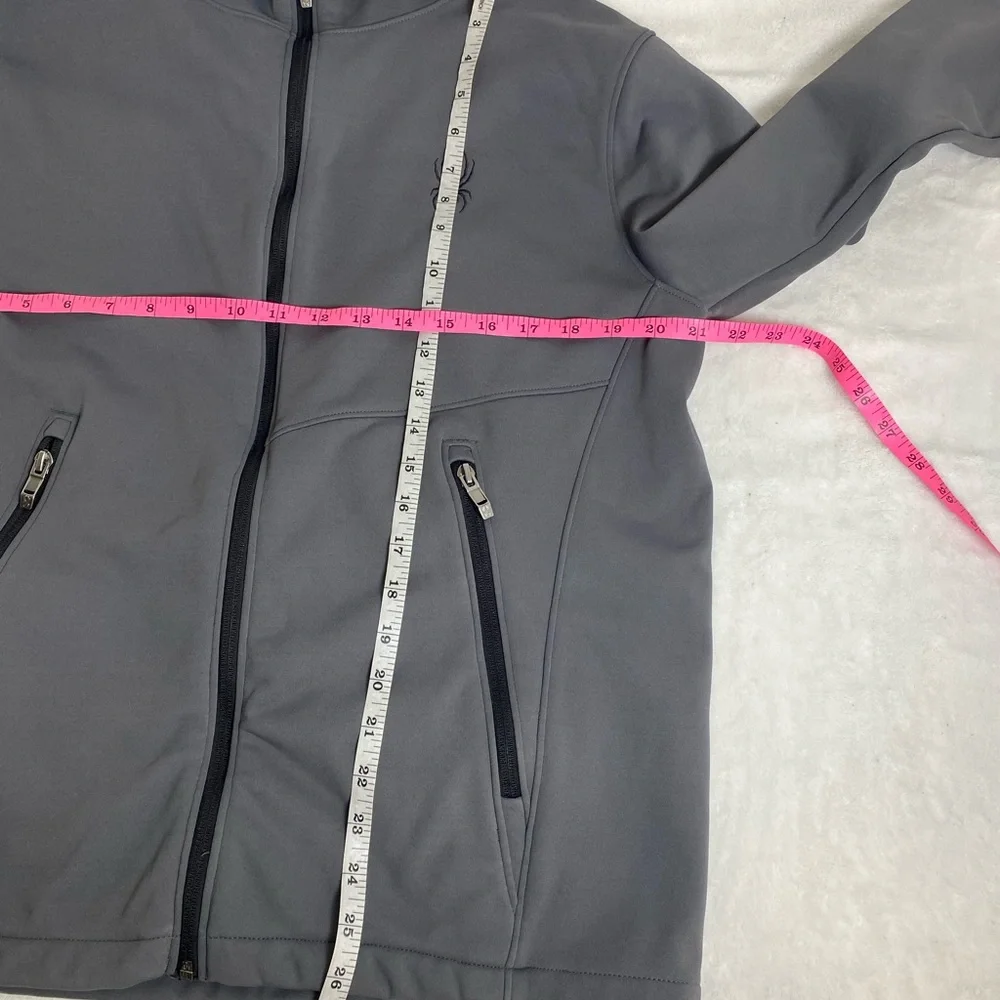 Spyder Men's Hooded Softshell Jacket - Gray Size M